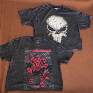 2 PACK Marvel Tees - Spider-Man & The Punisher